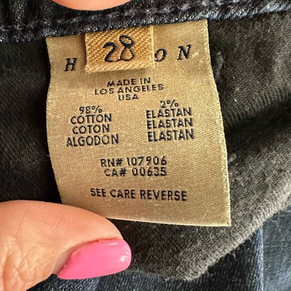 Hudson Womens size 28 Blue Bootcut Jeans Flap Back Pockets British Union Y2K - Picture 10 of 10